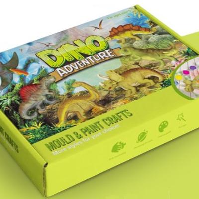 China PLASTER POWER 2021 Hot-selling colorful PAINT TOYS DIY drawing TOYS FOR KIDS with MAGNET and PLASTER POWER PAINTED Dino Adventure for sale