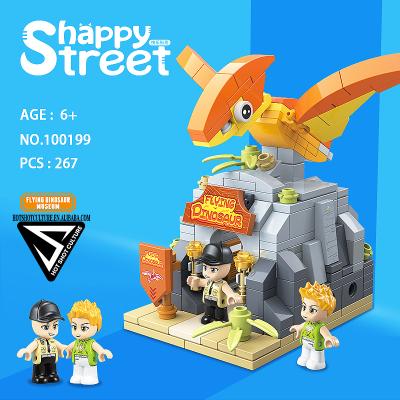 China Plastic Toys Blocks Street View Pterodactyl Museum DIY Toy Educational Block Technic Building Bricks 267PCS Brand New DIY Building Brick 2021 for sale