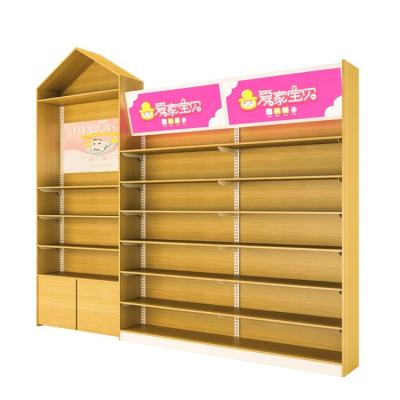 China Double Sided Shelving For Mini Grocery Miniso Baby Store Shelf Display Stand Miniso Display Rack Store Shelf for sale