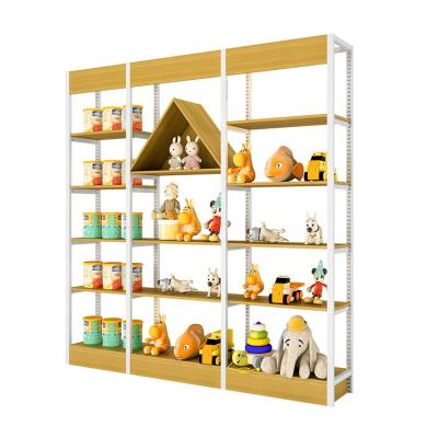 China Double Sided Custom Kids Clothing Shops Furniture Fashion Baby Shop Display Miniso Retail Store Shelf Display Rack for sale