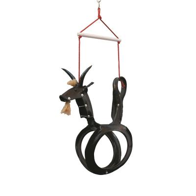 China Modern Outdoor Swing Recycled Tire Swing Kids Swing For Kids Black Goat 3 To 10 Years Old for sale