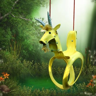 China Outdoor Play Golden Goat Recycled Tire Kids Swing Kids Swing For Kids 3 To 10 Years Old for sale