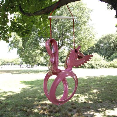 China Outdoor Play Outside Kids Swing Recycled Tire Swing Kids Swing For Kids 3 To 10 Years Pink Unicorn for sale