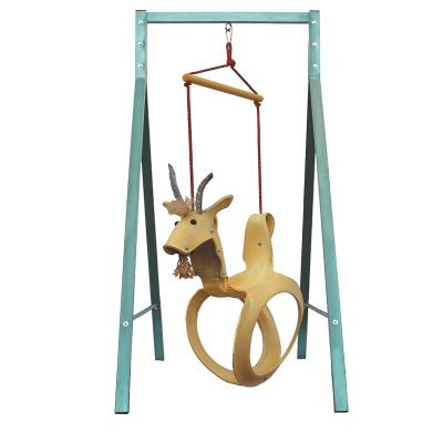 China Outdoor Play Golden Goat Recycled Tire Swing Kids Swing For Kids Children 3 To 10 Years Swing for sale