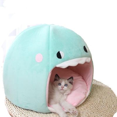 China Soft Winter Breathable Warm Deep Sleep Basket Dog Cave Accessories Pet Products Supplies Cat Shark Bed Bedroom for sale