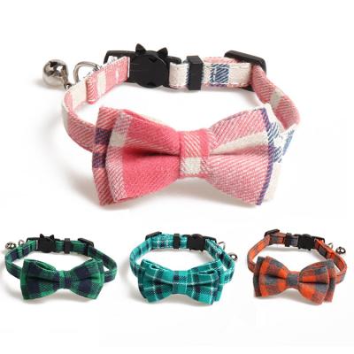 China 2021 DETACHED Muliti Color Pet Products Cat Collar Nylon Collar Small Dog Collar Brackeaway Pet Supplies for sale