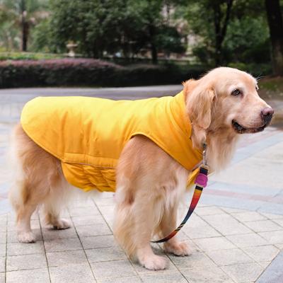 China Viable Wholesale 3XL-8XL Custom Adjustable Cotton Padded Double Side Wearing Large Size Warm Pet Clothes Puppy Coat Dog Winter Jacket for sale