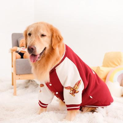 China Fashion Sustainable Quality 2XL-7XL Large Legged Custom Dog Clothes Pet Coat Outwear Baseball Dog Winter Uniform Jacket for sale