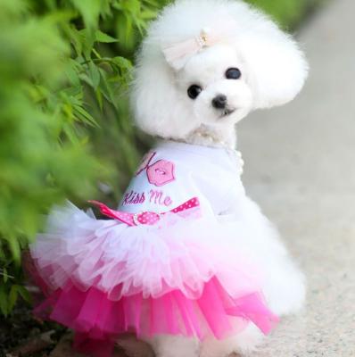 China Puppy Pet Girl Dog Cotton Cute Comfortable Viable Princess Dress Multiple Sizes For Small Medium Dogs for sale