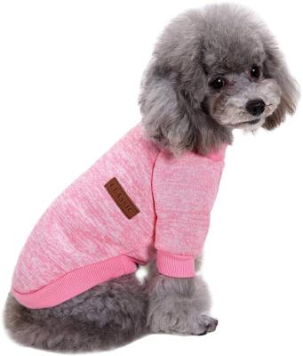 China Sustainable Winter Classic Knit Pullover Pet Sweater Warm Puppy Outfits Sweatshirt Apparel For Small Dogs for sale