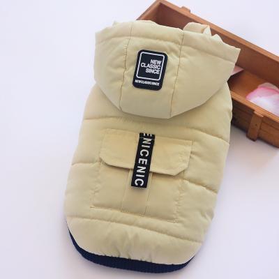 China Viable Winter Warm Dogs Pet Down Jacket Coat Hooded Clothes Lightweight Puppy Hoodie For Medium Small Dog for sale