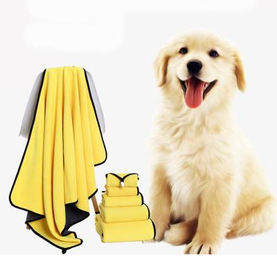 China Wholesale Custom Viable Cartoon Logo Towel Blanket Pet Hair Cleaning Use Microfiber Dog Absorbent Towel Washable Quick Dry Absorbent Towel for sale