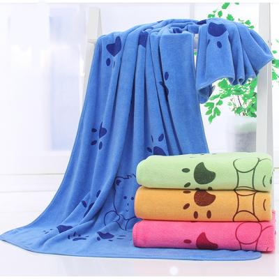 China Viable Wholesale Size Pet High Density Microfiber Pet Bath Blanket Ultra Absorbent Dog Cleaning Towel for sale