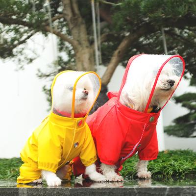 China Durable Reflective Light Weight Raincoat Pet Clothes Dog Raincoat Rain Coat Poncho With Hood Jacket for sale