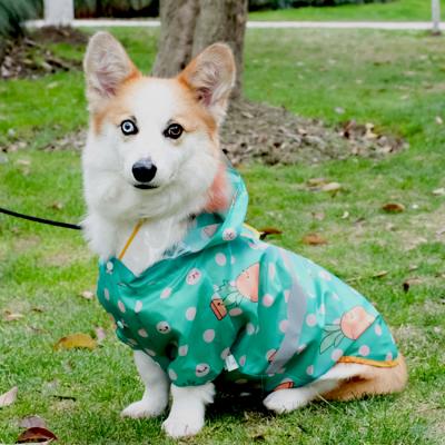 China Durable Waterproof Large Dog Raincoat Adjustable PVC Pet Clothes Hooded Puppy Amenities Rain Coat for sale