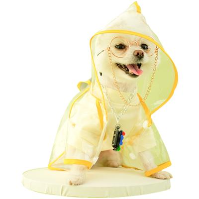 China Viable 2XL Dog Clothes Transparent Rain Coat Anti-snow Raincoats Waterproof Coat Small Dog Pet Raincoat for sale