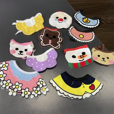 China Sustainable Cute Knitted Printed Dog Bandanas Various Style Knit Puppy Accessories Bibs for sale