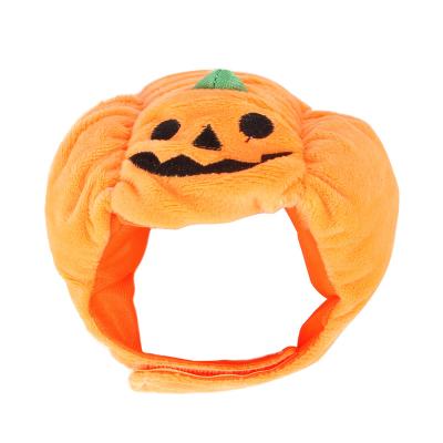 China Viable Wholesale Halloween Pumpkin Pet Costume Cat Cosplay Headwear Headband Dog Hat for sale