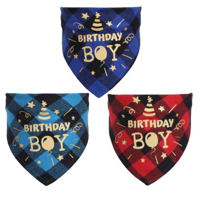 China Custom Multi Viable Colors Birthday Fashion Pet Costume Gifts Puppy Cat Dog Bandana Bibs Triangle Scarf for sale