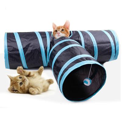 China Wholesale Stocked Pet Toys Waterproof Balls Cat Tunnel Expandable Collapsible Toys Cat House Play Tent Interactive for sale