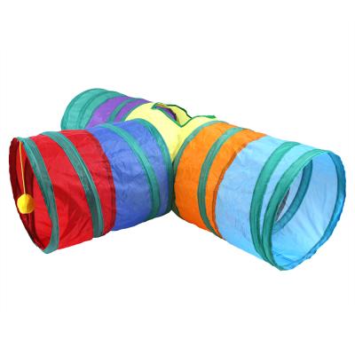 China Stored Interactive Pet Toys Cat Tunnel Durable Washable Maze Cat House Toys For Kitten Cat Toy Balls Tube 3 Way for sale