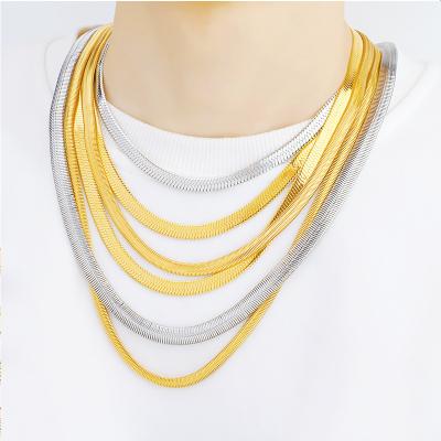 China Wholesale Hot Sale Hiphop JXX Amazon 18K Gold Plated Stainless Steel Necklace Men Women Snake Skin Necklace Men Stainless Steel Jewelry for sale