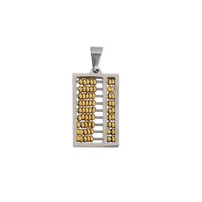 China JXX CLASSIC Featured Abacus Stainless Steel Pendant 18k/24k Gold Plated Jewelry Pendant Jewelry Mens Womens Stainless Steel for sale