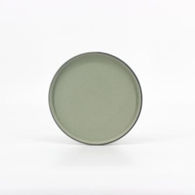 China Viable chic ceramic dishes that color to glaze craft designs straight edge, feel is exquisite cheap dish for sale