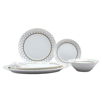 China Sustainable Complete Dinnerware Dish Sets Porcelain Dinner Set For Banquet for sale