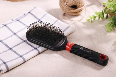 China Classic Black Big Plate Massage Comb Hair Salon Comb Custom Logo for sale