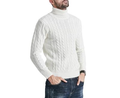 China ODM/OEM Customized Autumn Winter Turtleneck Jacquard Knitted Sweater QUICK DRY Casual Loose Men's Sweater Plus Size Mens Sweaters for sale