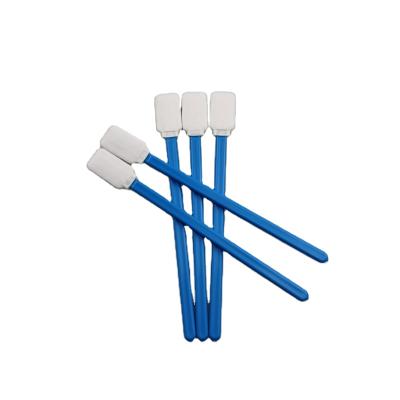 China Industrial Camera Stick Plastic Keyboard Cleaning Swab Use Rectangle Cleanroom Polyester Knitted Swab for sale