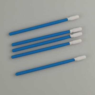 China Home Use+office+travel Dacron Double Knitted Swab Rigid PP Stick Cleanroom ESD Polyester Swab for sale