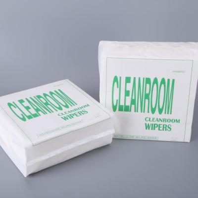 China Sustainable industrial 100% disposable cleanroom polyester cleanroom wiper for sale