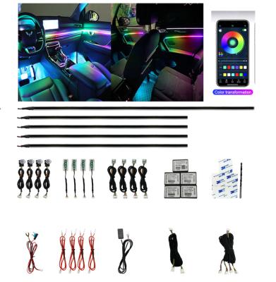 China Camouflage Car Ambient Light Acrylic Strip 2023 New Products 18 Light Sources with Door and Foot Well Light for sale