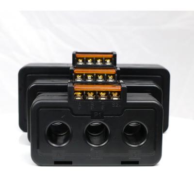 China Mini Electronic AC 3 Phase Current Sensor Lead Wire 3 In 1 Ct Three Phase Current Transformer With Terminal for sale