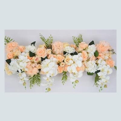 China New Style Artificial Flower Silk Table Flower Runner For Wedding Decor for sale