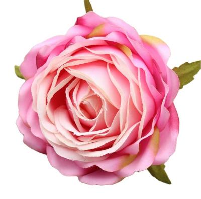 China Wedding decoration; wedding home high quality wall decoration artificial silk rose flower heads for sale