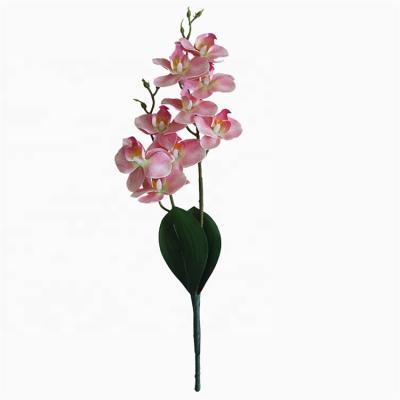 China 9 Lifelike Artificial Flower Heads Orchid PU Latex Orchid Plants For Home Decor for sale