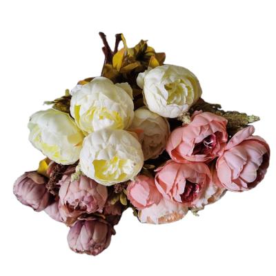 China Wedding decoration; home decoration; Wholesale Decorative Artificial Flower Bouquet Party Decoration QSLH-B090 Peony Peony Flower For Wedding for sale