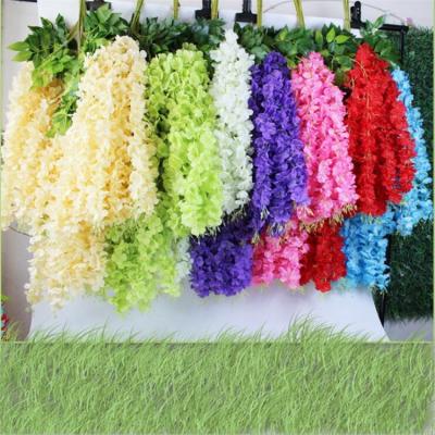 China Wholesale High Quality Hanging Decoration Wisteria Wisteria Artificial Flower 110CM for sale