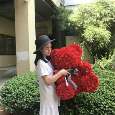 China Wholesale High Quality 70cm Green Environmental Protection Foam Large Rose Teddy Bear For Girlfriend Valentine's Day Gifts for sale