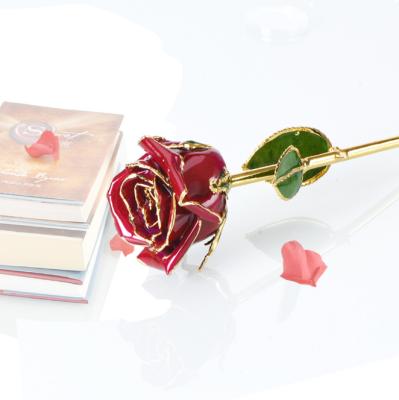 China Hot Selling Gifts 2018 Pure Gold Rose Gold 24K Rose For Valentine's Day Gifts for sale