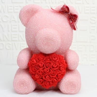 China M0175 Valentines Day Gifts Best Selling Teddy Bear 2020 Rose Diamond for sale