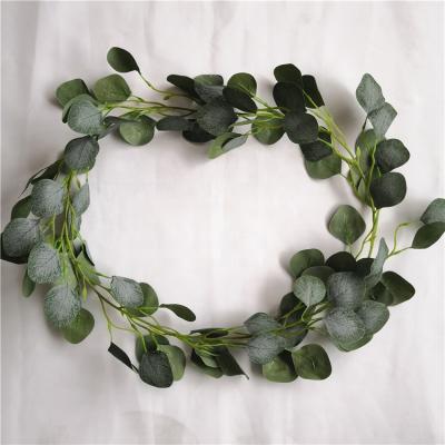 China QSLH-E658 Artificial Plants Greenery Leaves Faux Silver Dollar Eucalyptus Garland Verisimilar for sale