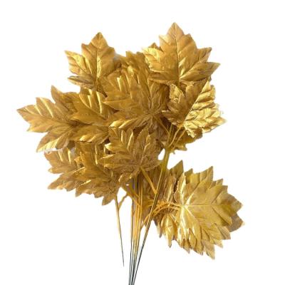 China Good Quality QSLH - T177 High Quality Artificial Golden Maple Leaf Plants for sale