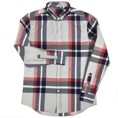 China Design Printed Check Customized Breathable Casual Plus Size Oversized Plaid Check Shirt Flannel Shirt Men Long Sleeve Men for sale