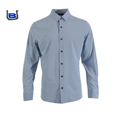 China Breathable Mens Solid Color Teak Custom Casual Lapel New Melting Seamless Shirt for sale