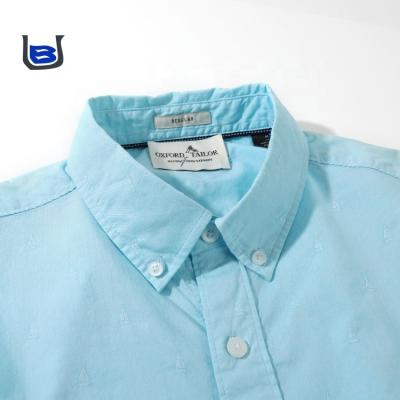 China OEM Breathable Classic Simple Formal Cotton Printed Dress Men Casual Short Sleeve Shirt for sale