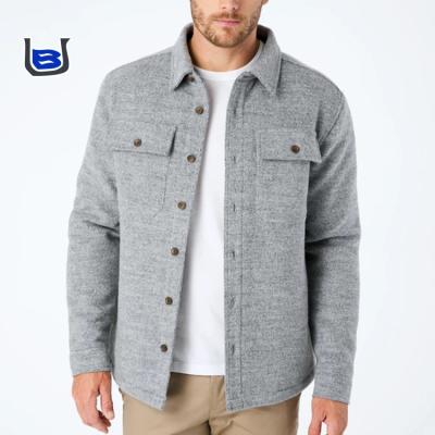 China Wholesale Breathable Plus Size Wool High Quality Winter Long Sleeve Shirt Style Warm Coat For Men for sale